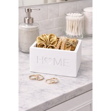 Minimalist Beton Dekoratif Obje & Takı Kutusu - "home" Serisi Beyaz