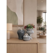 Dekoratif - Salon Seti Gri Zebra Gümüş