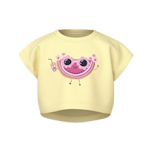 Name It Nmfvılma Capsl Crop Top Sarı Kız Çocuk Kısa Kol T-shirt 000000000102263508 Sarı