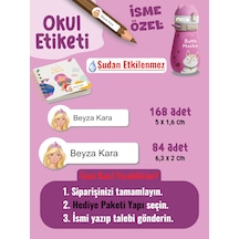Okul Etiketi Kalem Defter Etiketi Barbi Temalı Özel İsim Yazılabilen Etiket - 252adet