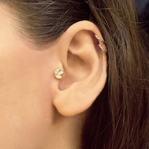 Lilarote Altın Lotus Tragus Küpe