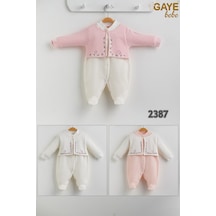 Kadife Tulum - Kız Bebek Beyaz - Pembe