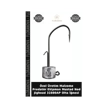 Özel Üretim Malzeme Predatör Ekipman Mustad Ned Jighead 32880ap Olta İğnesi No:1/0 - 10g - 12li