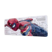 Spider-man Çizim 40x90 Cm Oyuncu Mousepad Kaymaz Taban Büyük Boy Mousepad Beyaz