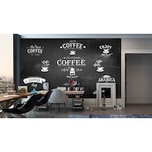 Coffee (Kafe) Yazılı Özel Tasarım Duvar Kağıdı