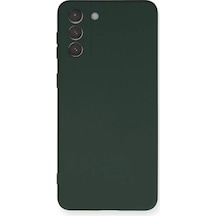 Newface Samsung Galaxy Uyumlu S21 Plus Kılıf Nano İçi Kadife Silikon - Koyu Yeşil Diğer
