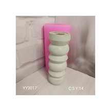 Yy3017 Silindir Uzun Mumluk 6 Dilimli 14cm 2 Dilimi Sivri Silikon