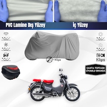Honda C 125 Supercub Motosiklet Brandası Çanta Topcase Uyumlu Motor Branda
