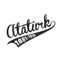 Mustafa Kemal Atatürk Imza Sticker Araba Sticker 19X9 Cm