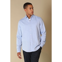 Lufian Danıel Erkek Smart Gömlek Comfort Slim Fit Mavi Mavi 112010524100300