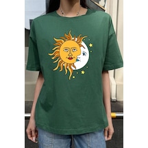 Flood Of Style Unisex Larks' Tongues In Aspic Baskılı T-shirt Yeşil
