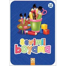 Sevimli Boyama - Lacivert- Altın Kitaplar