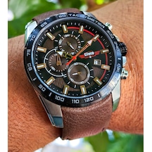 G-force Js15 Orjinal Miyota Mekanizma Spor Erkek Kronograf Kol Saati Lüks Kutulu Gümüş - Siyah