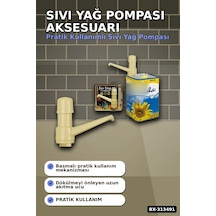Vakumlu Çift Çekvalfli 30 Cm Sıvı Yağ Pompası - Mutfak Şişe Pompa Aksesuarı Bx-313491 Diğer