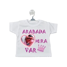 Kalp Fotoğraflı Ve Isimli Arabada Bebek Var Uyarı Levhası(Kız)