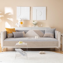 Gri Su Geçirmez Kanepe Kapakları Kaymaz Kanepe Minderi Oturma Odası Ev Dekor İçin Evrensel Kanepe Kapakları 70x70cm s