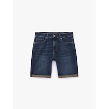 Koton Normal Bel Pamuklu Bermuda Slim Fit Jean Şort İndigo Stone 6sam40331nd İndigo - Taş Rengi