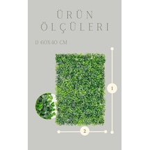 Cihan Çiçekçilik Yapay Çiçek Duvar Kaplama Panel Şimşir Tabaka 40x60 Cm Yeşil Dikey Bahçe Kontef Beyaz- Yeşil