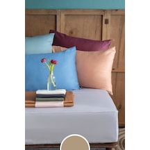 Simply Orchid Beige Pamuk Saten Fitted Set 160 200/50 70
