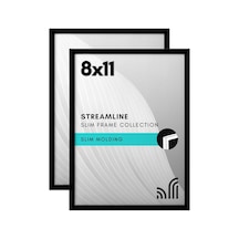 Çerçevesi 13x16 Inç - Asılı Resimler Için Modern Resim Çerçevesi 2 Li Paket 11 X 14 Floats 8-1 2 X 11 Siyah