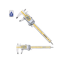 Asimeto Profesyonel Dijital Kumpas Metal Kasa Su Geçirmez 0,01-300 Mm