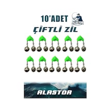 10'lu Set Çiftli Plastik Zil Olta Zili Olta Kamışı İçin Zil Fosfor Takılabilir Zil