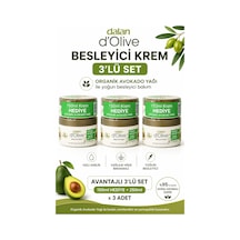 D'olive Besleyici Organik Avokado Yağlı Kremi 250 Ml + 150 Ml Hediye 3 Adet