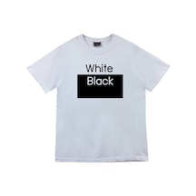 Stoned&Fame Unisex Beyaz Off White Black Baskılı T-shirt Beyaz Stoned&Fame Unisex Beyaz Off White Black Baskılı T-shirt Beyaz