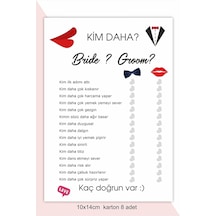 Gelin Mi Damat Mı Soru Kartı Düğün Nişan Bekarlığa Veda Kartlar
