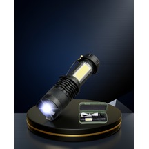 Mini Şarjlı Led El Feneri 2000 Lümen Klipsli Diğer