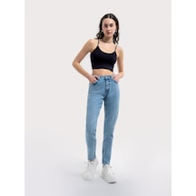 LOFT Mom Slim Fit Kadın Pantolon Lf2036157 Q1.v1 Denim