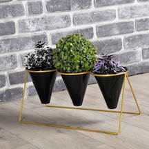 Fullreyon Vıpclass 3 Saksılı Metal Çiçek Standı - Saksılar Dahil - Vgs Diğer