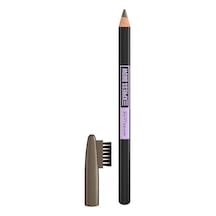 Maybelline New York Express Brow Shaping Pencil - Medium Brown Doğal Balmumu Formülü, Doğal Efekt Tonu, Disiplin Ve Yapı, Uzun Ömürlü Dayanıklılık 00