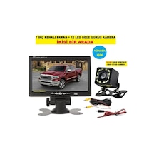 7 İnç Renkli Ekran+12 Led Gece Görüş Geri Vites Kamera