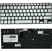 Asus Uyumlu Vivobook 14 X412fa-ek236t, 14 X412fa-ek319t Işıklı Klavye Gümüş Gri Tr