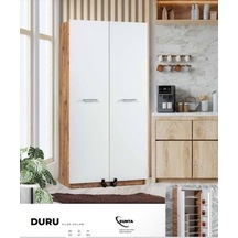 Duru Kiler Dolabı Beyaz - Ceviz Duru Kiler Dolabı Beyaz - Ceviz