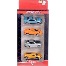 Rise On 4'lü Mini Araçlar Ryl-7022 Mavi