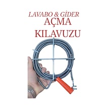 5 Metre Gider Açma Kılavuzu Pissu Kanal Açma Spirali Tuvalet Açma Teli 5m Lavabo Gider Temizleyici
