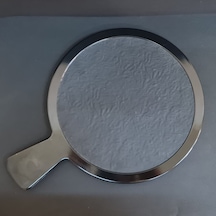 Melamin Pizza Ve Sunum Tabağı Saplı Siyah Servis Tabağı 33 Cm Siyah
