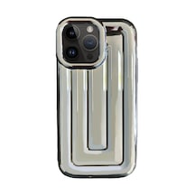 Apple Uyumlu iPhone 14 Pro Max Rudra Seri Labirent Desen 3d Metalik Silikon Kapak