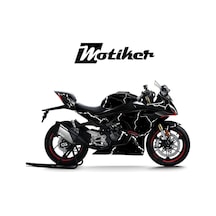 Cfmoto 450sr Kaplama Motosiklet Sticker Etiket Modeli Şimşek Desen Beyaz