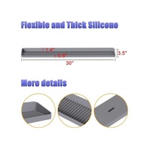 Ulzyvf Yalıtımı Ve Uzunluk Üstü Silikon Rafı Rafı Raf Ocak Mutfak Manyetik Malzeme Kaymaz Isı İnç Gri Fırın Engelleri Düzenleyici Depolama Baharat 30 Wj Gri