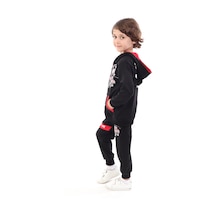 Toontoy Erkek Çocuk Baskılı Eşofman Takım Siyah