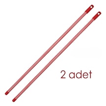 2 Adet 120 Cm Metal Fırça Sapı Dayanıklı Vidalı Temizlik Sapı