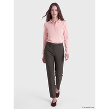 Lcw Modest Kahverengi Regular Fit Desenli Kadın Pantolon