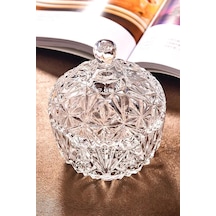 Kristal Cam Şekerlik Lokumluk 250ml Çap10cm