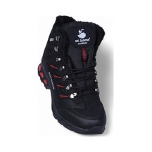 Mc Jamper 2126 Syh-krmz Erkek Kürklü Kışlık Bot Siyah