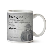 Tuncel Kurtiz Sevdiğine Sadık Kalan İki Tarafı Baskılı Kupa Bardak
