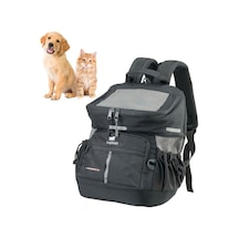 Ferplast Köpek Taşıyıcı Voyager, Kedi Sırt Çantası, Kedi Taşıyıcı, Evcil Hayvan Taşıyıcı, Geniş Açılım, Ayarlanabilir Kayışlar, Emniyet Kayışı, Yastıklı, Maks. 10 Kg, 33x23x41h, Siyah