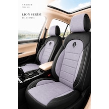 Mitsubishi Lancer 2008-2013 Uyumlu Lion Serisi Gri Siyah Oto Koltuk Kılıfı